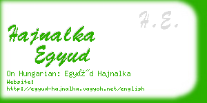 hajnalka egyud business card